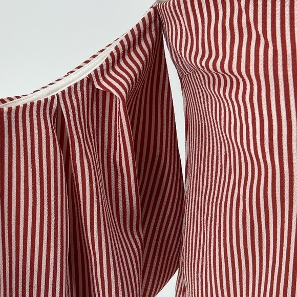 Good Luck Gem Off the Shoulder Striped Crop Top - Picture 4 of 7